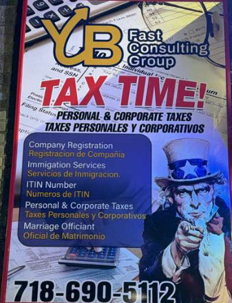 Tax preparation UB Tax Time at El Caché 10 Bronx NY